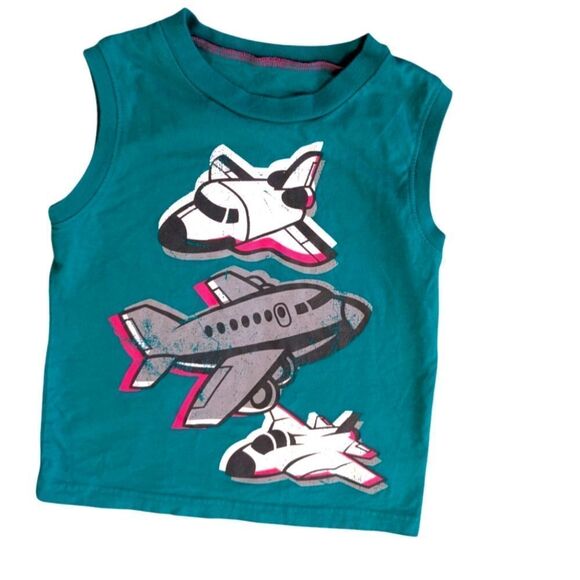 Circo boys Y2K green airplane graphic print tank top size 4T‎ - Picture 1 of 5